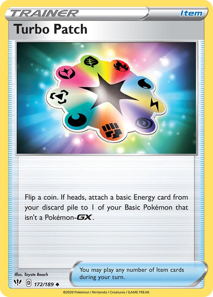 Turbo Patch — Darkness Ablaze Pokémon card