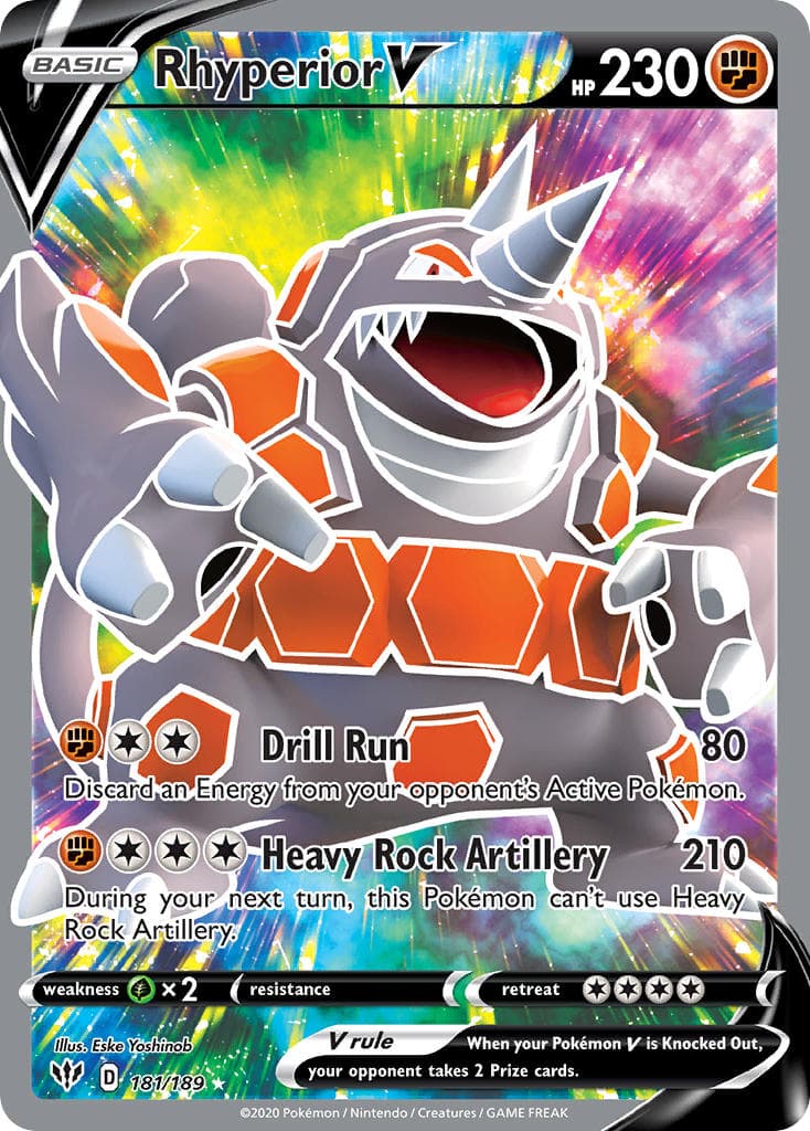 Rhyperior V — Darkness Ablaze Pokémon card