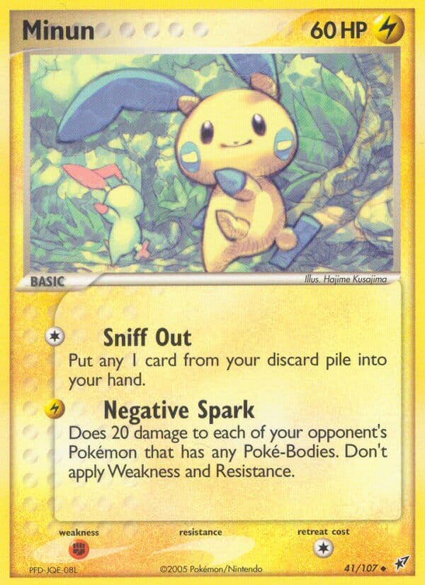 Minun — Deoxys Pokémon card