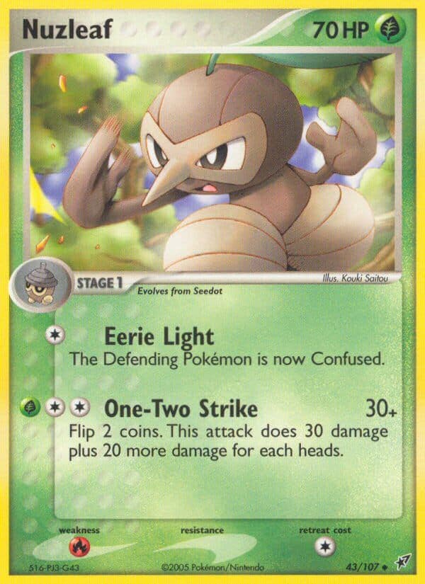Nuzleaf — Deoxys Pokémon card