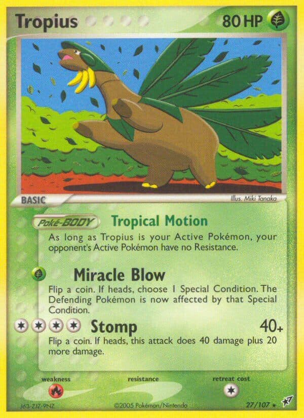 Tropius — Deoxys Pokémon card