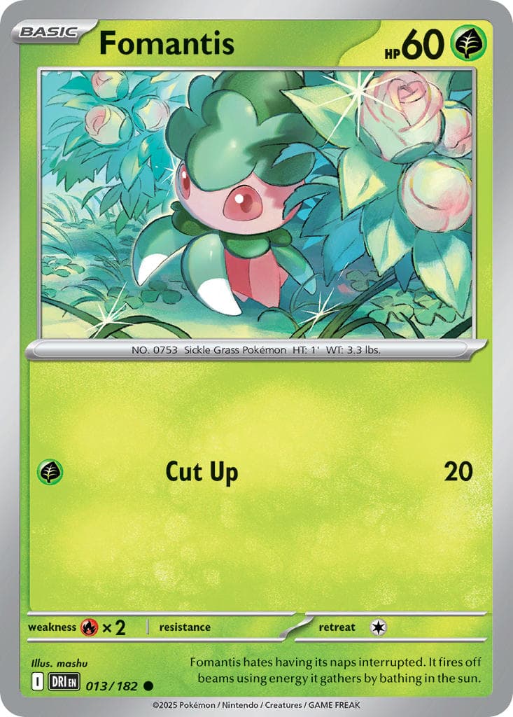 Fomantis — Destined Rivals Pokémon card