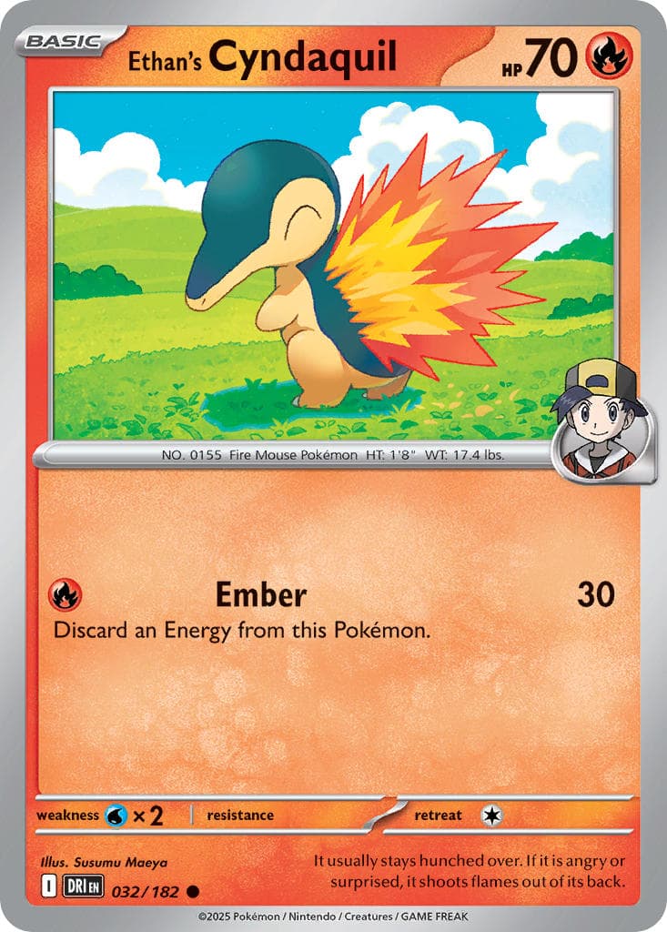 Ethan's Cyndaquil — Destined Rivals Pokémon card