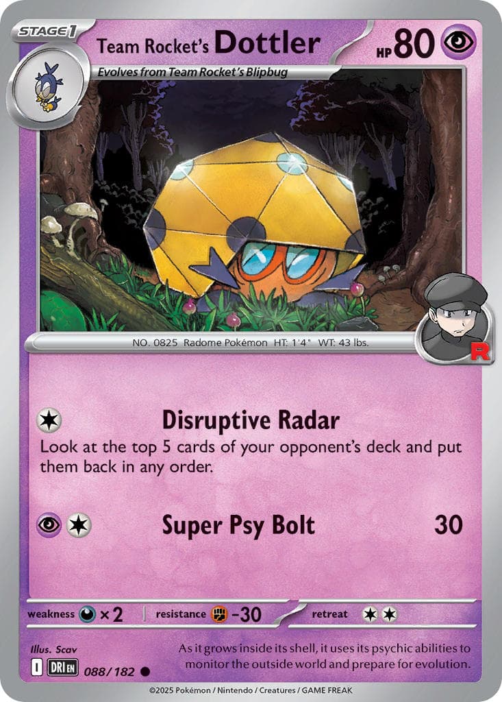 Team Rocket's Dottler — Destined Rivals Pokémon card