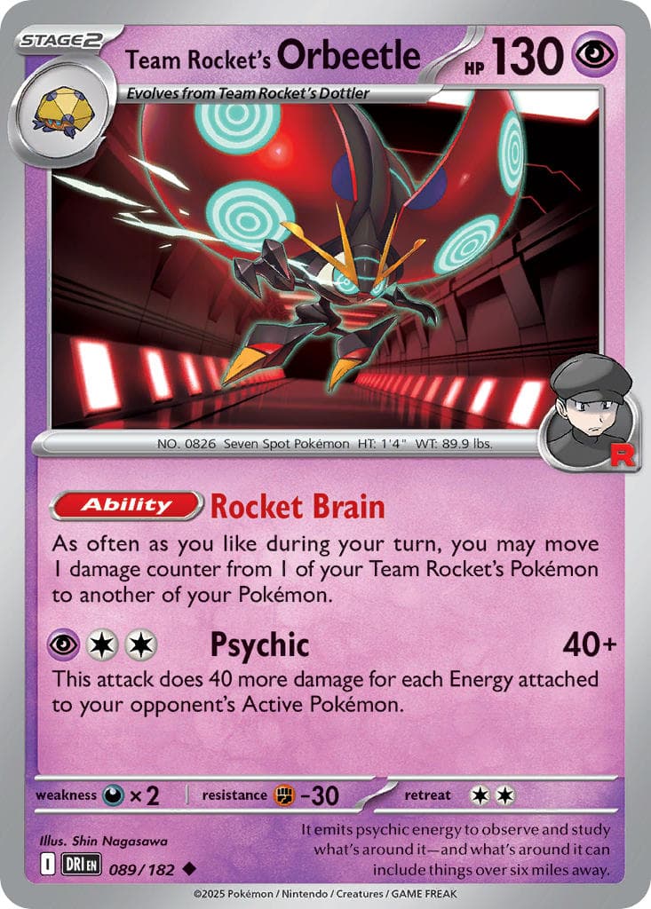 Team Rocket's Orbeetle — Destined Rivals Pokémon card