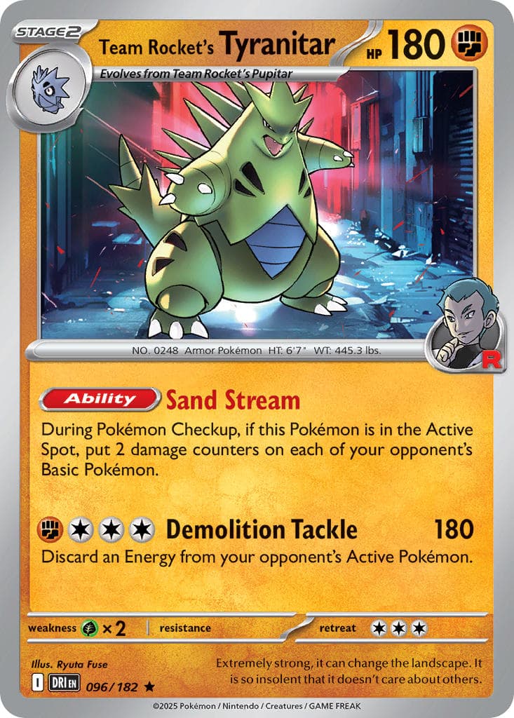 Team Rocket's Tyranitar — Destined Rivals Pokémon card