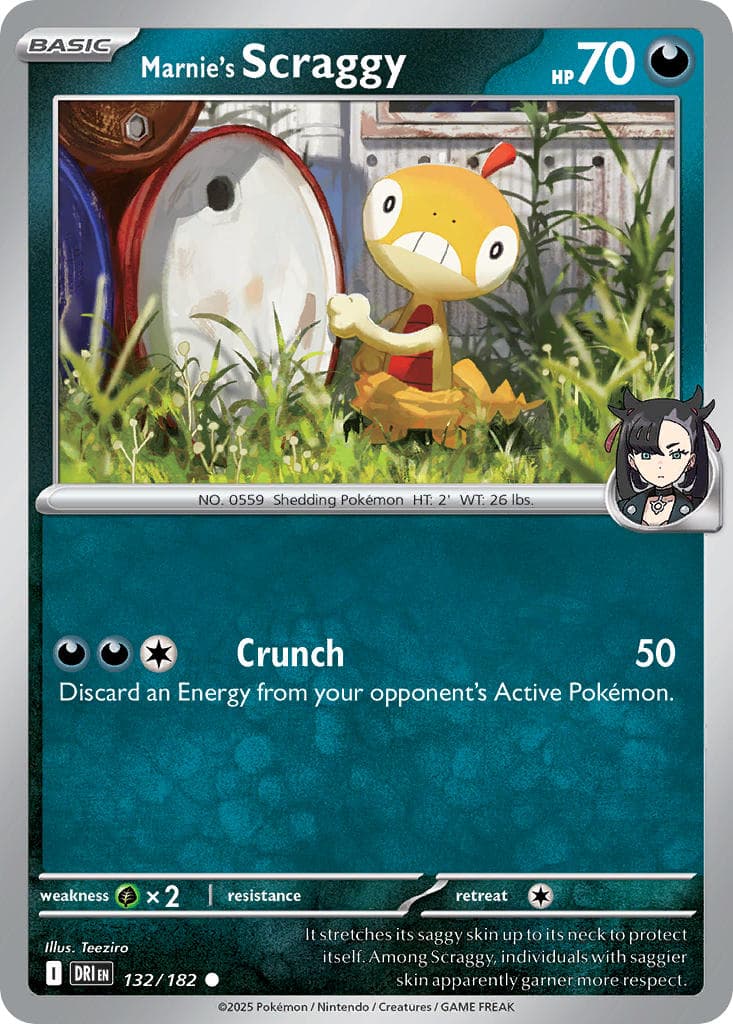 Marnie's Scraggy — Destined Rivals Pokémon card