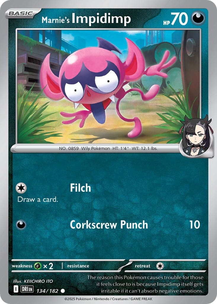 Marnie's Impidimp — Destined Rivals Pokémon card