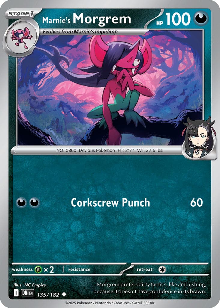 Marnie's Morgrem — Destined Rivals Pokémon card