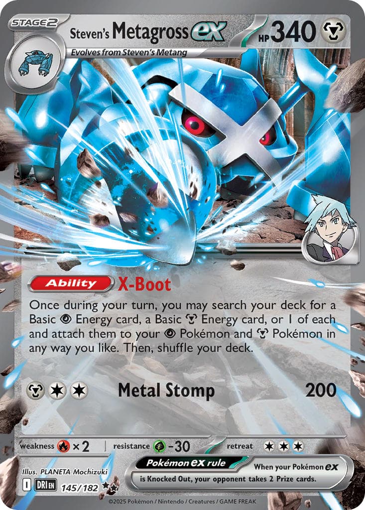 Steven's Metagross ex — Destined Rivals Pokémon card