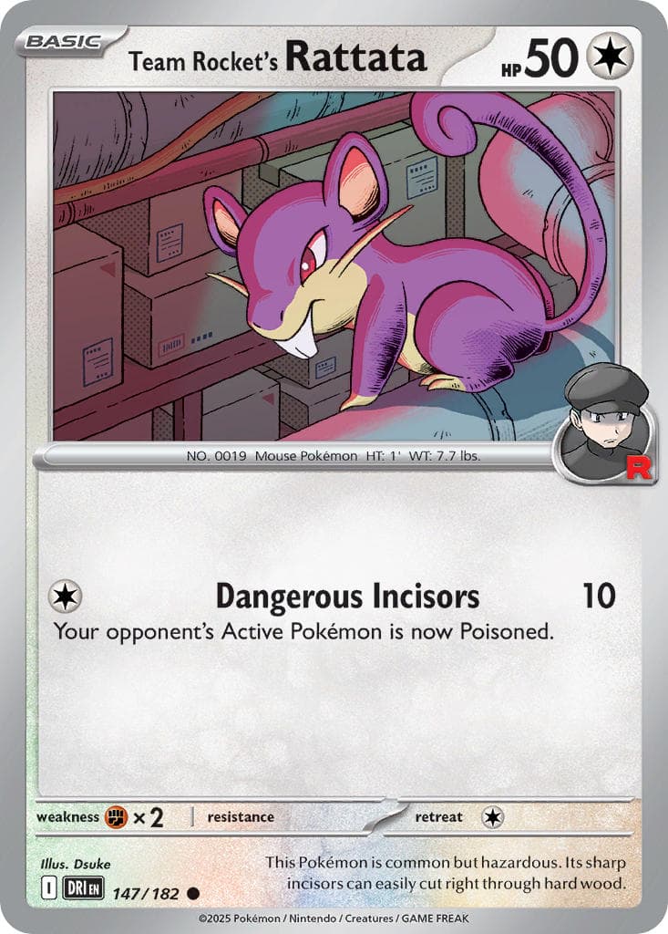 Team Rocket's Rattata — Destined Rivals Pokémon card