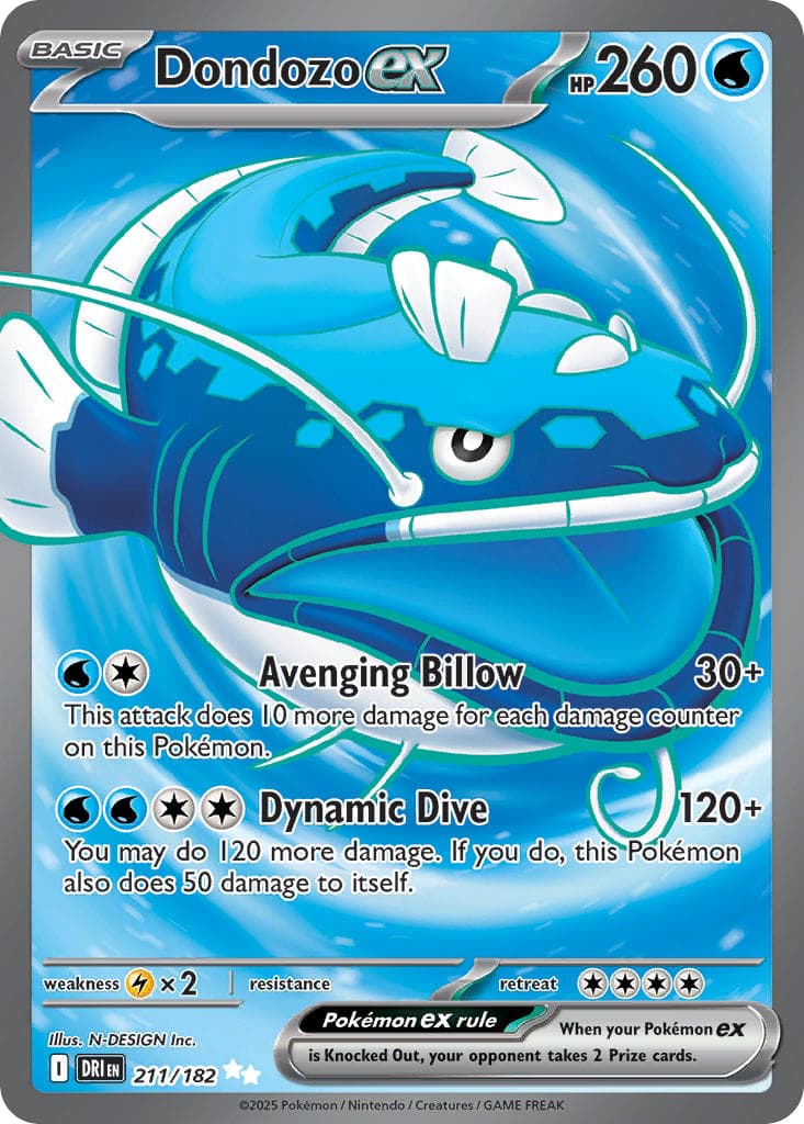 Dondozo ex — Destined Rivals Pokémon card