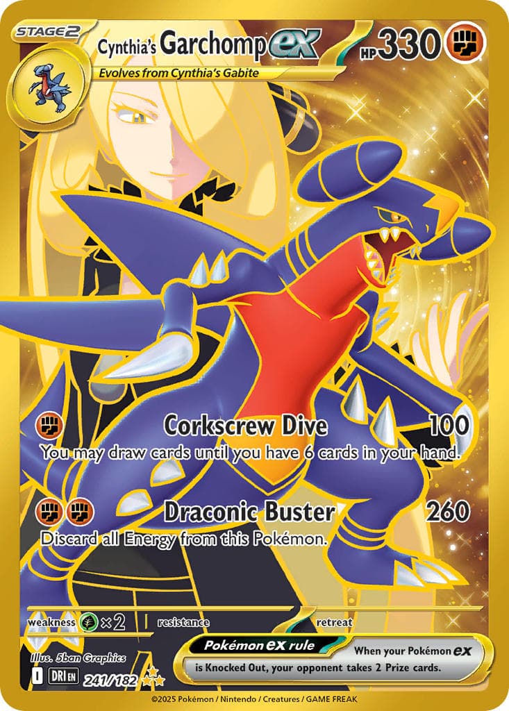 Cynthia's Garchomp ex — Destined Rivals Pokémon card