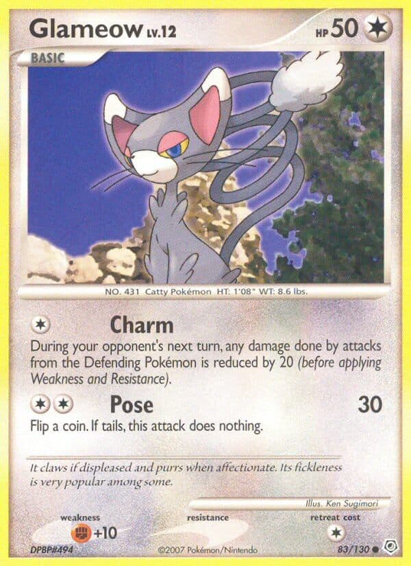 Glameow — Diamond & Pearl Pokémon card