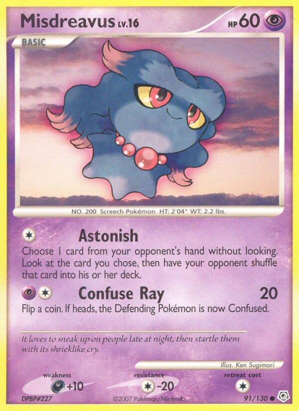Misdreavus — Diamond & Pearl Pokémon card