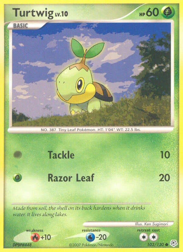 Turtwig — Diamond & Pearl Pokémon card