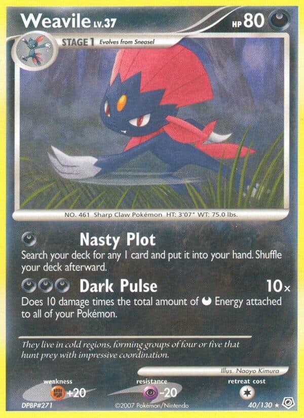 Weavile — Diamond & Pearl Pokémon card