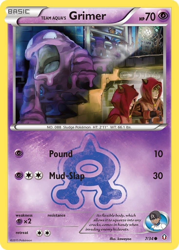 Team Aquas Grimer — Double Crisis Pokémon card