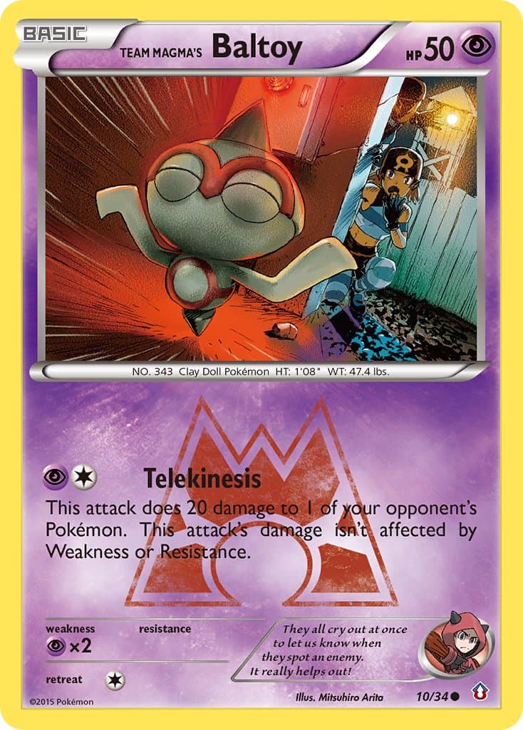 Team Magmas Baltoy — Double Crisis Pokémon card