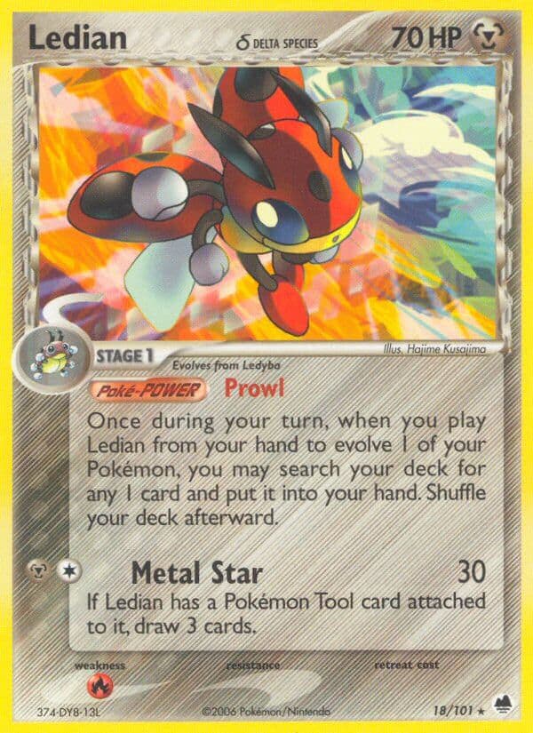 Ledian Delta — Dragon Frontiers Pokémon card