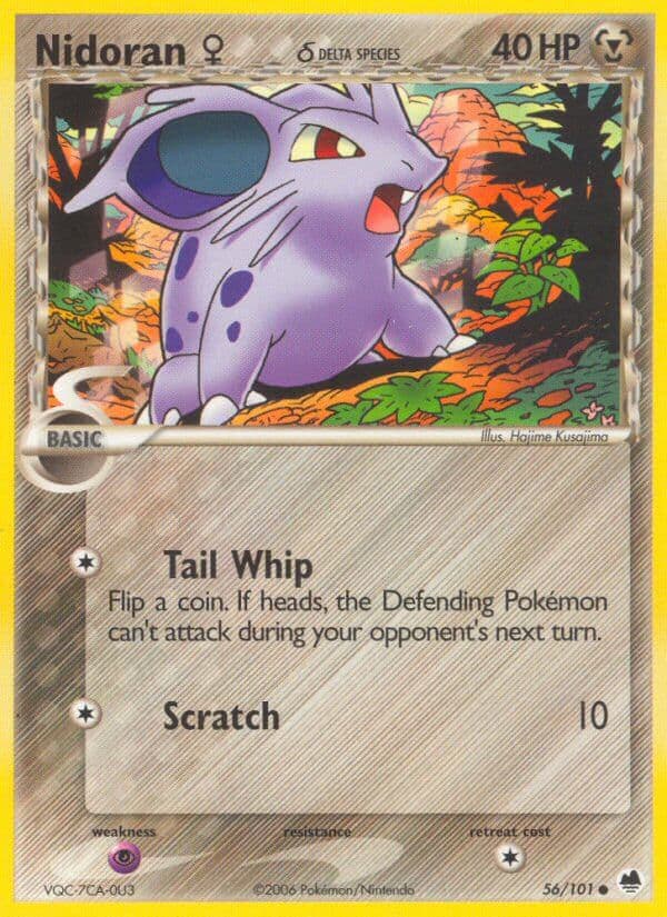 Nidoran Female Delta — Dragon Frontiers Pokémon card