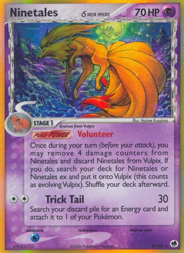 Ninetales Delta — Dragon Frontiers Pokémon card