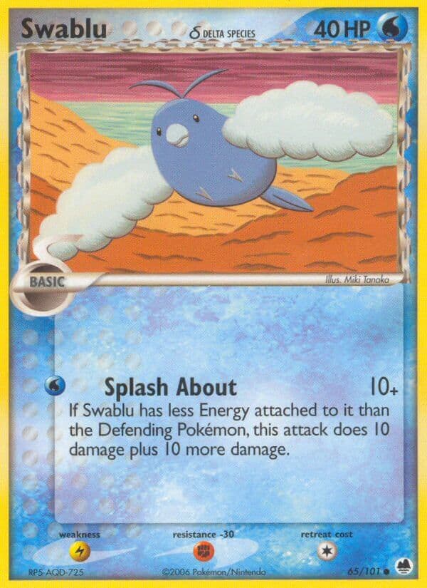 Swablu Delta — Dragon Frontiers Pokémon card