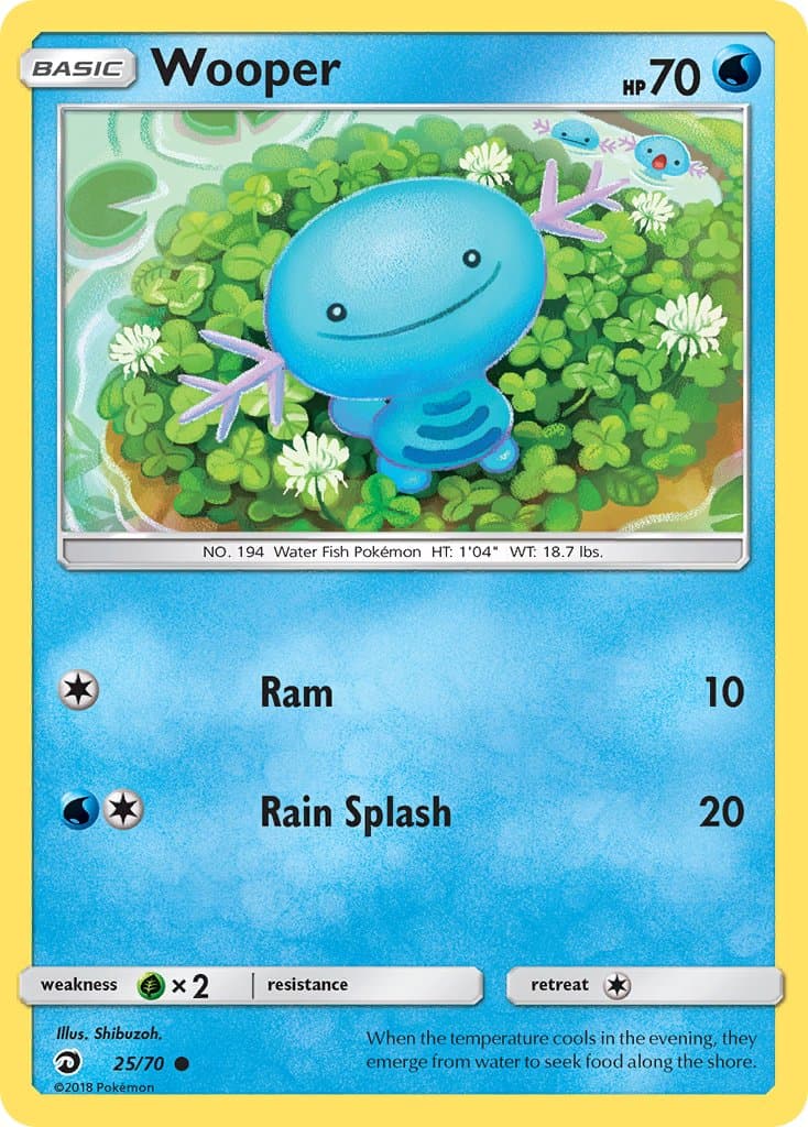 Wooper — Dragon Majesty Pokémon card