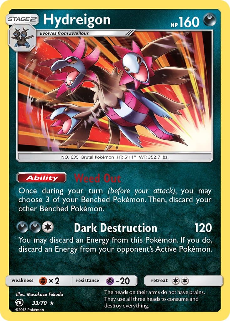 Hydreigon — Dragon Majesty Pokémon card