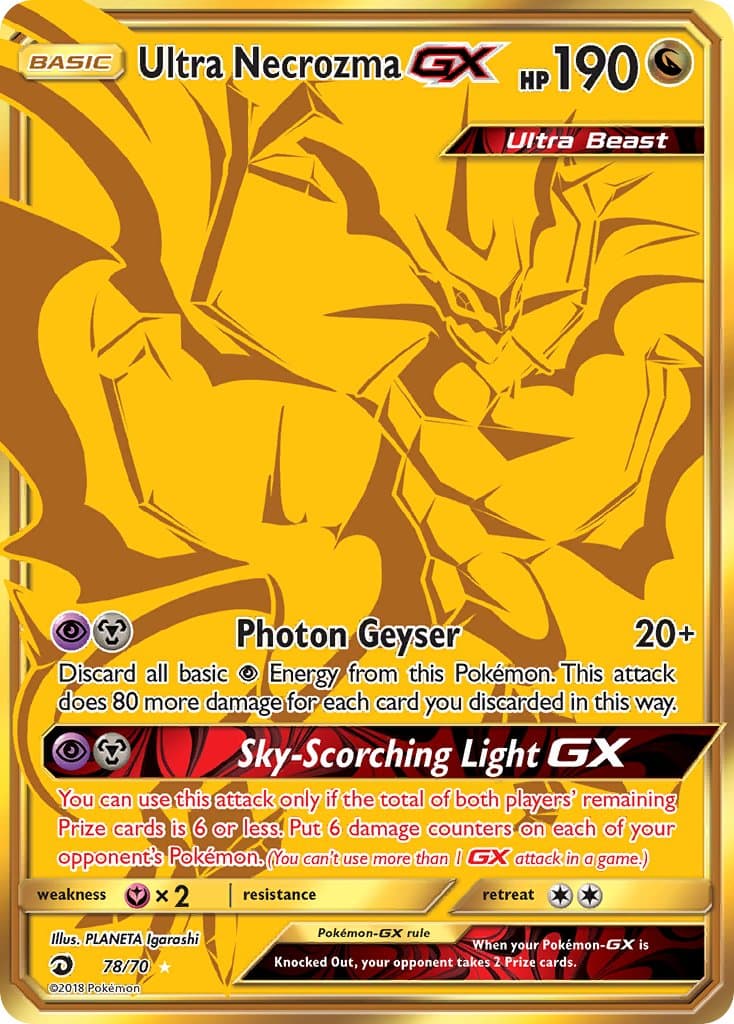 Ultra Necrozma Gx — Dragon Majesty Pokémon card
