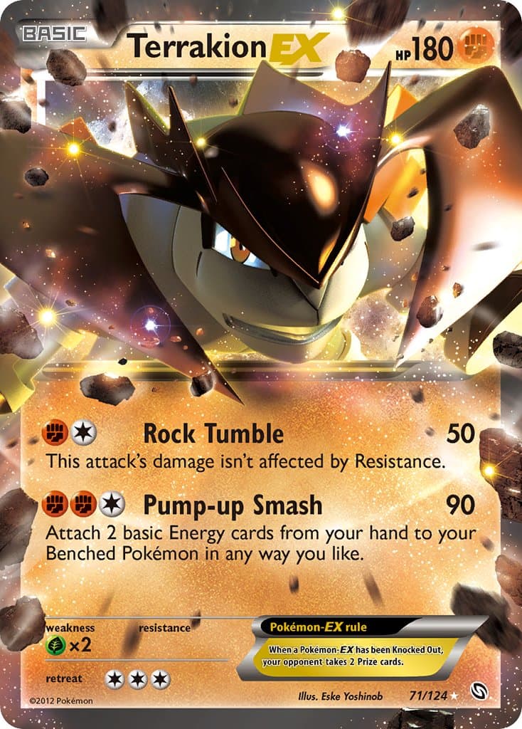 Terrakion Ex — Dragons Exalted Pokémon card