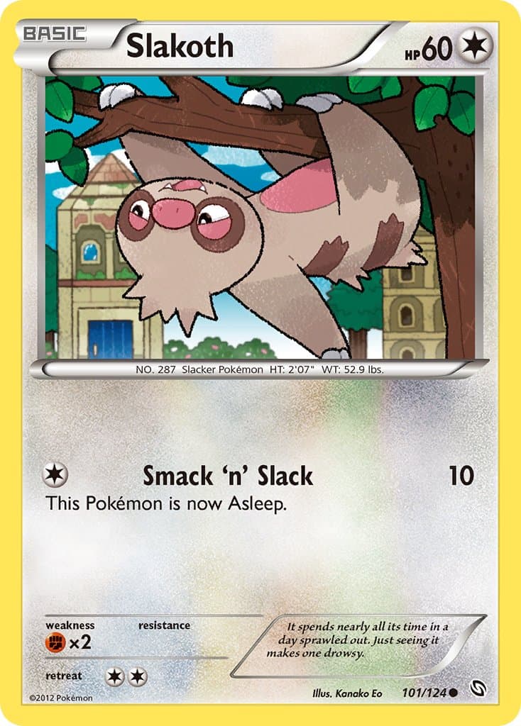 Slakoth — Dragons Exalted Pokémon card