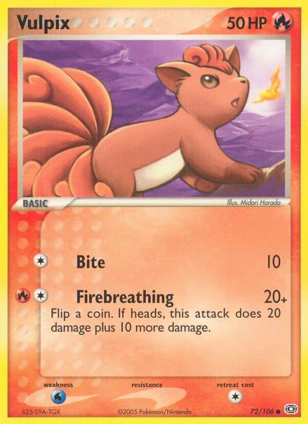 Vulpix — Emerald Pokémon card
