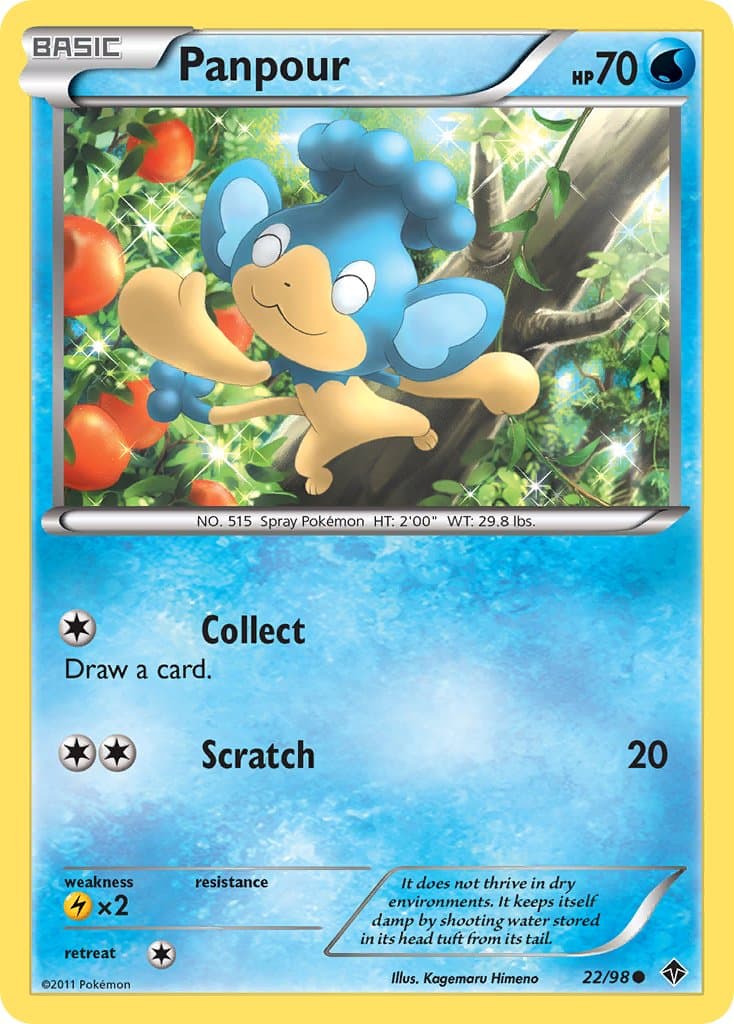Panpour — Emerging Powers Pokémon card