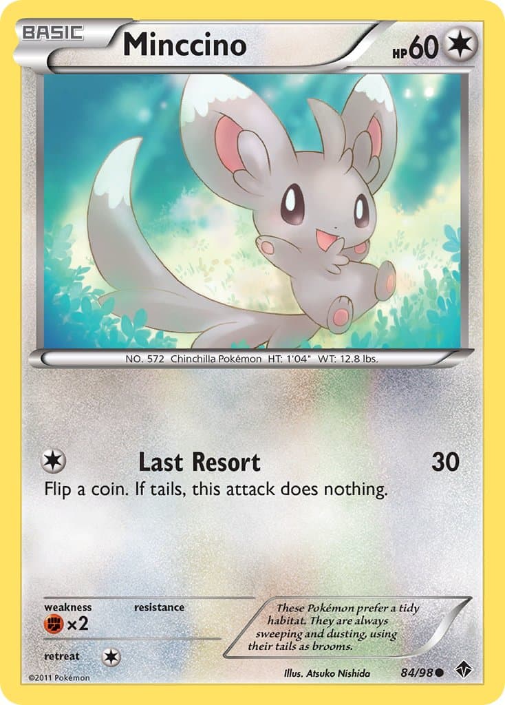 Minccino — Emerging Powers Pokémon card