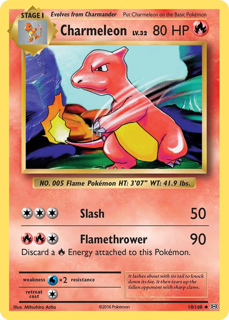 Charmeleon — Evolutions Pokémon card