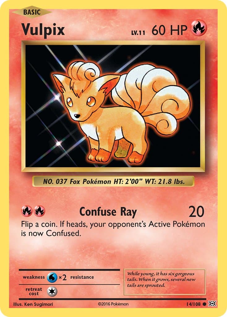 Vulpix — Evolutions Pokémon card