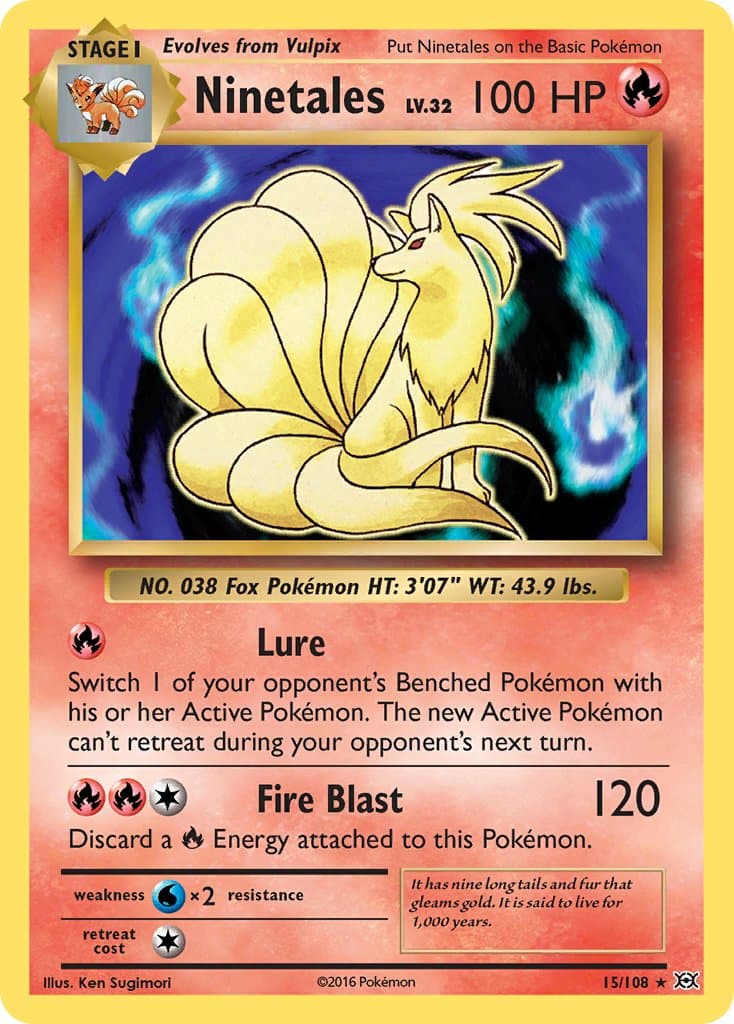 Ninetales — Evolutions Pokémon card