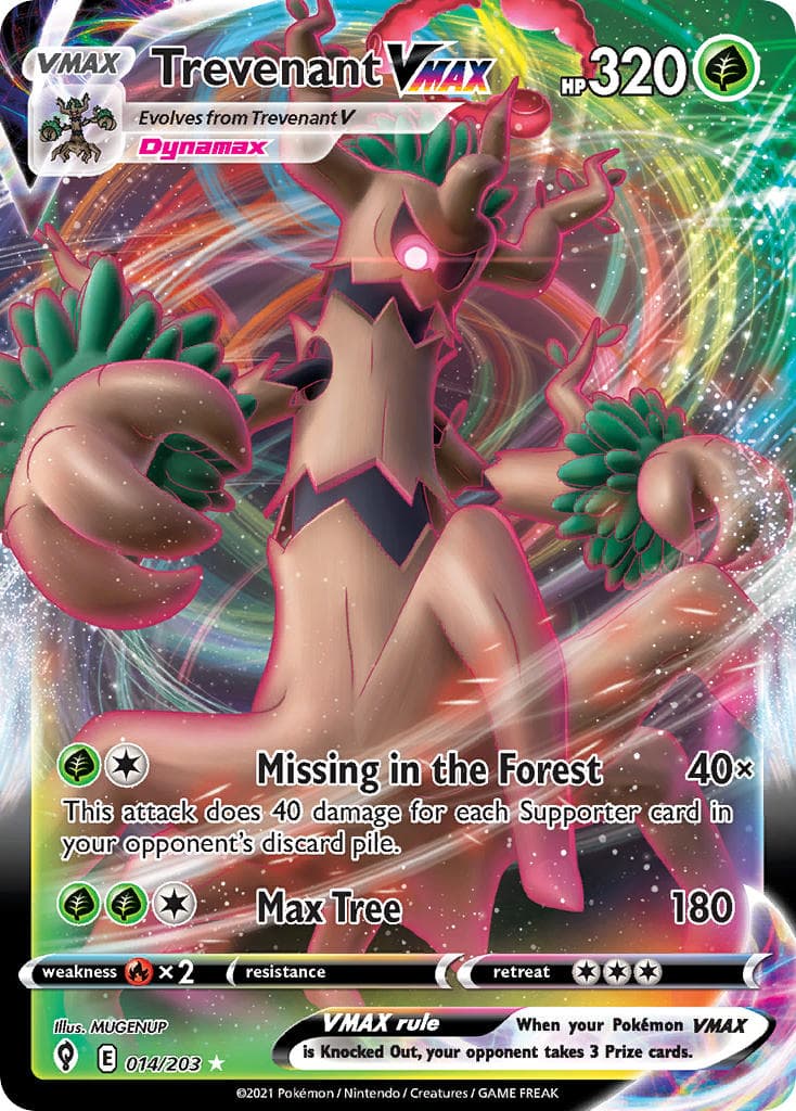 Trevenant Vmax — Evolving Skies Pokémon card