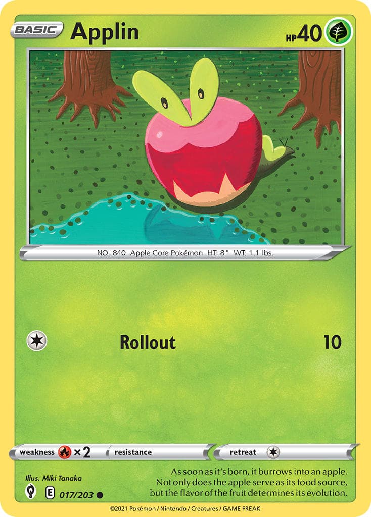 Applin — Evolving Skies Pokémon card