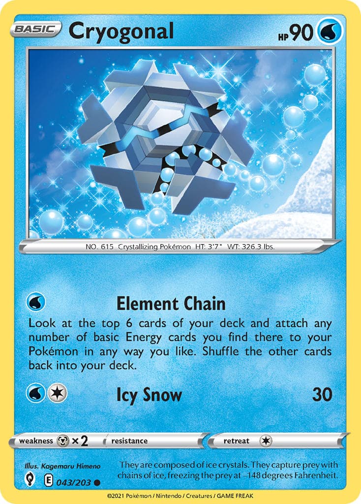 Cryogonal — Evolving Skies Pokémon card
