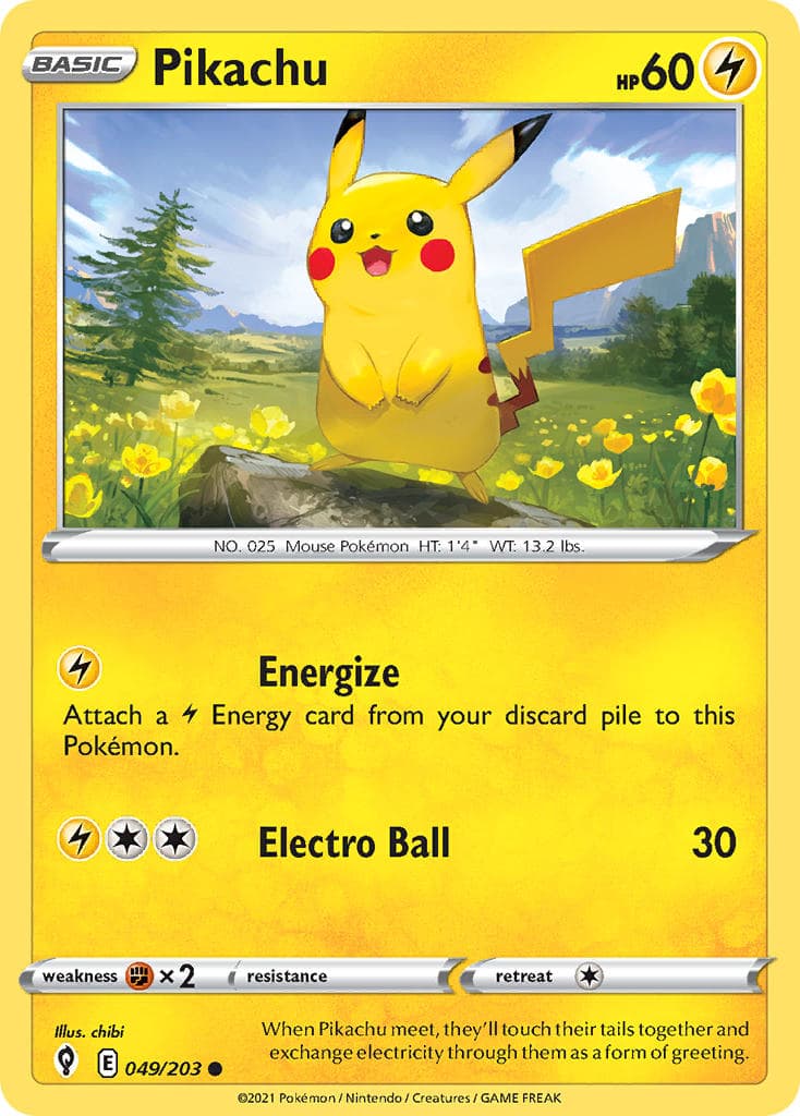 Pikachu — Evolving Skies Pokémon card