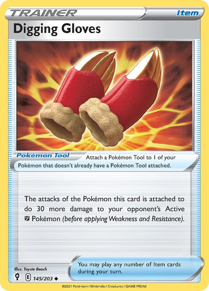 Digging Gloves — Evolving Skies Pokémon card