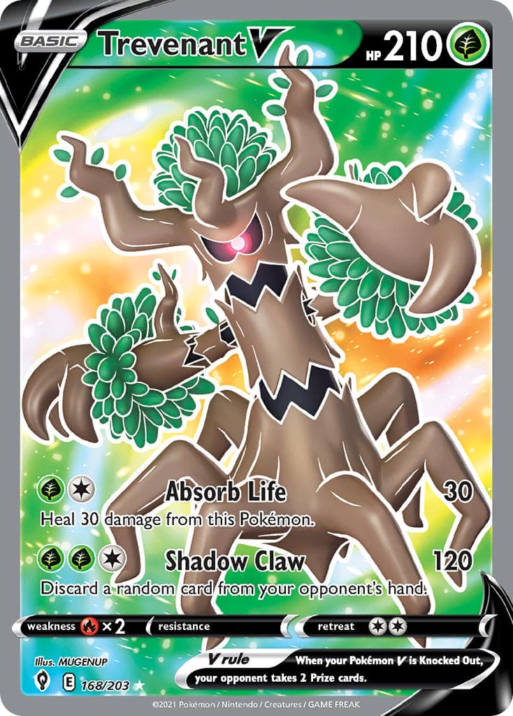 Trevenant V — Evolving Skies Pokémon card