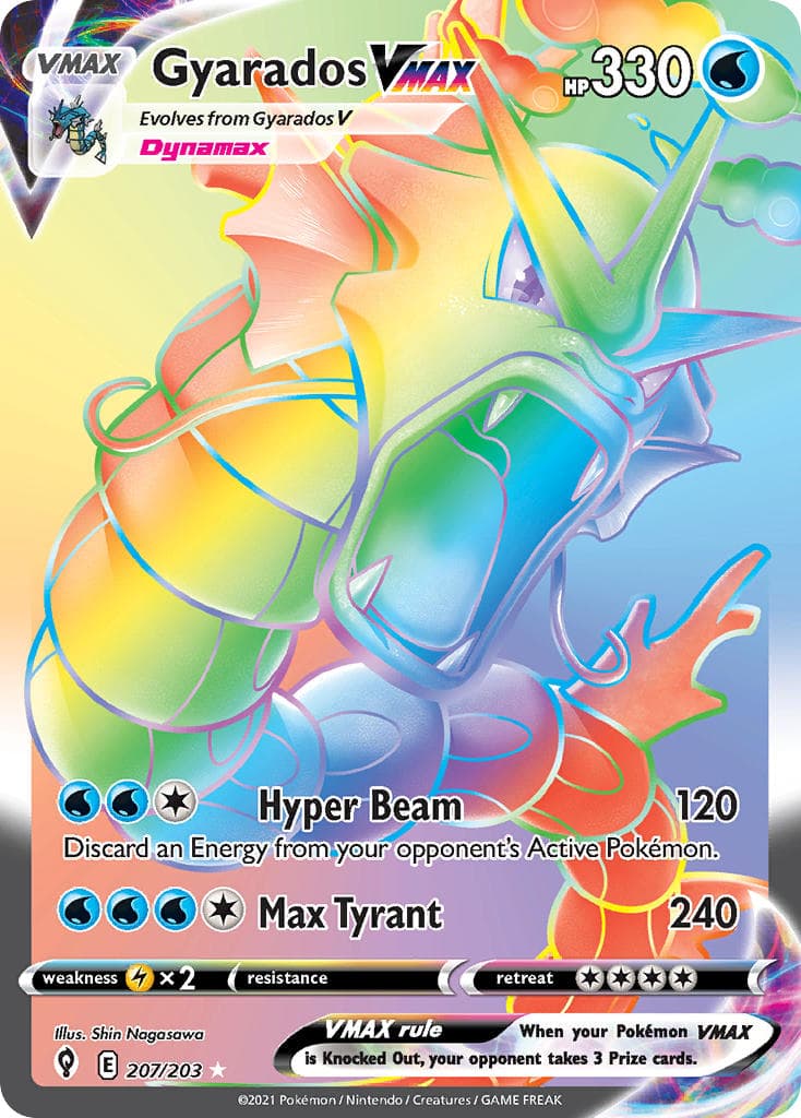 Gyarados Vmax — Evolving Skies Pokémon card