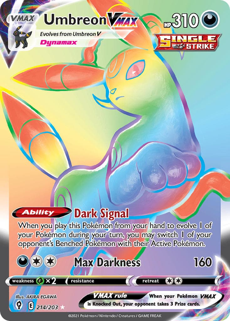 Umbreon Vmax — Evolving Skies Pokémon card