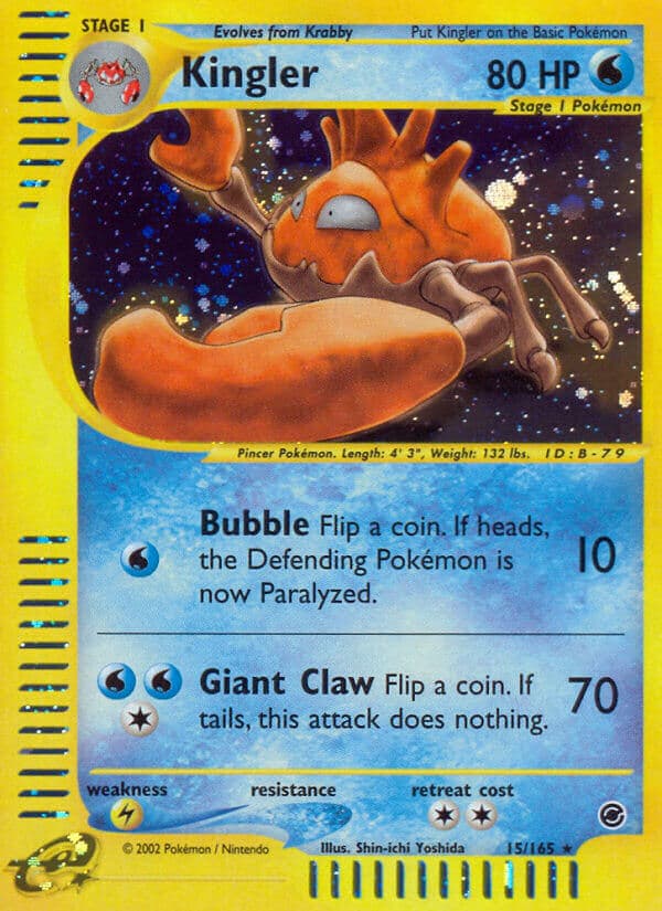 Kingler — Expedition Pokémon card