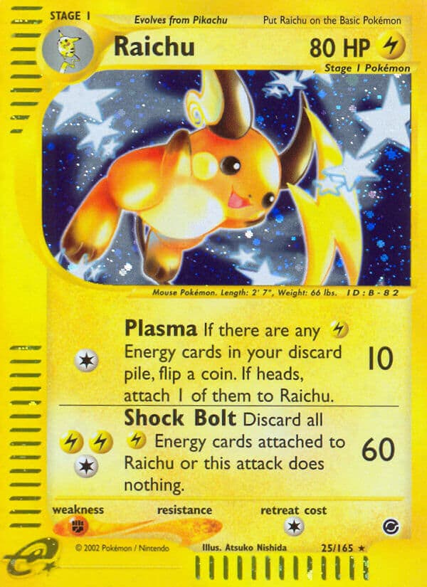 Raichu — Expedition Pokémon card