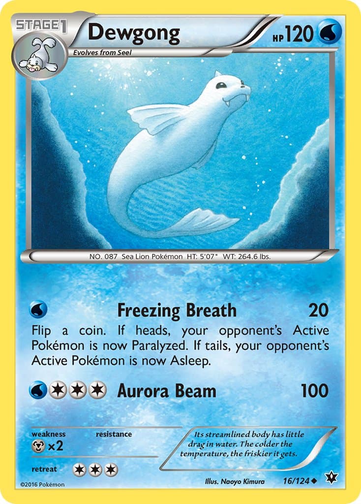 Dewgong — Fates Collide Pokémon card