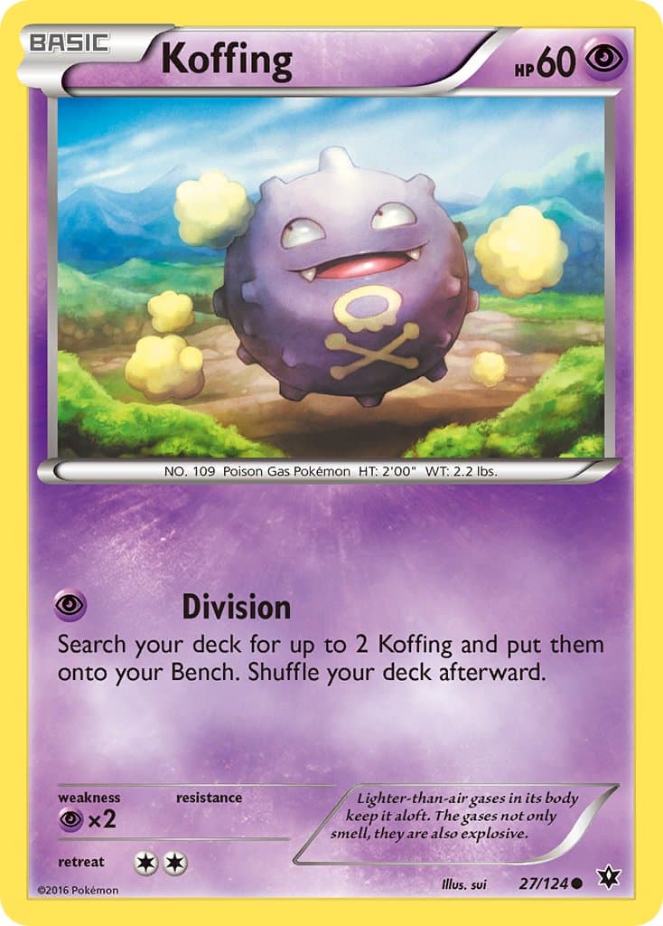 Koffing — Fates Collide Pokémon card